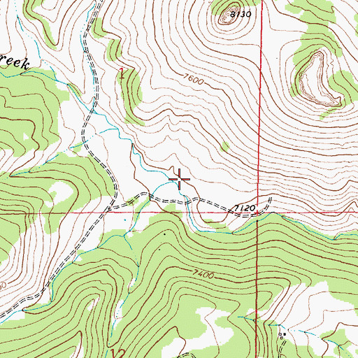 Topographic Map of Mattox Creek, WY