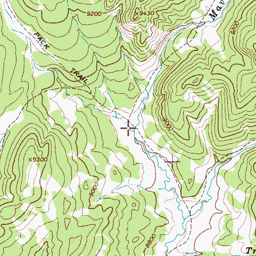 Topographic Map of Maverick Creek, WY