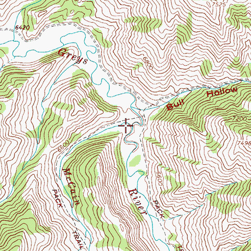Topographic Map of McCain Creek, WY