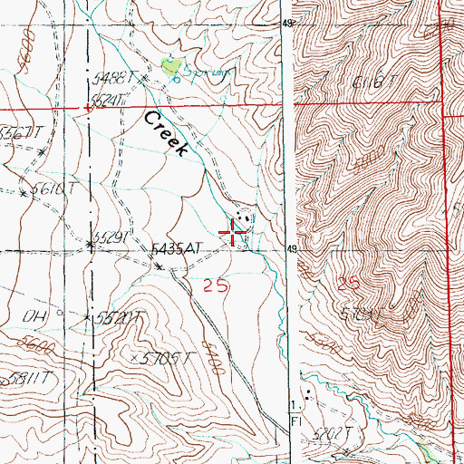Topographic Map of McClear Ranch, WY