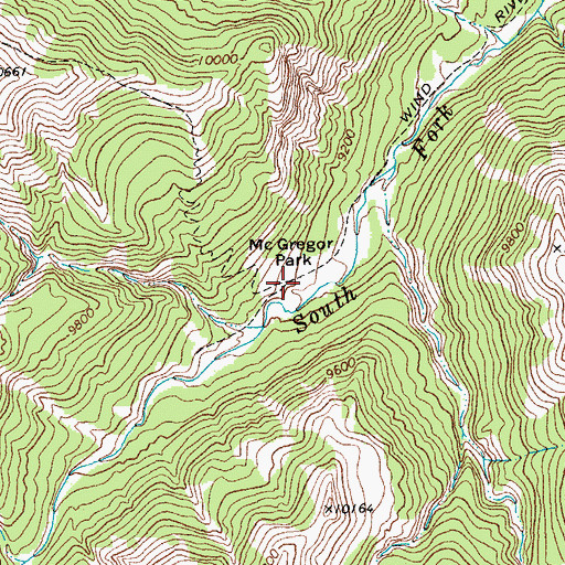 Topographic Map of McGregor Park, WY