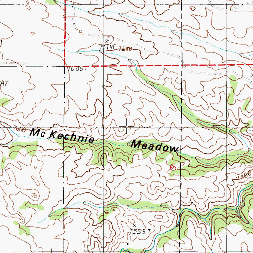 Topographic Map of McKechnie Meadow, WY