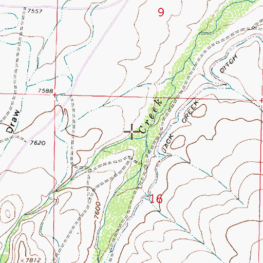 Topographic Map of McLain Creek, WY