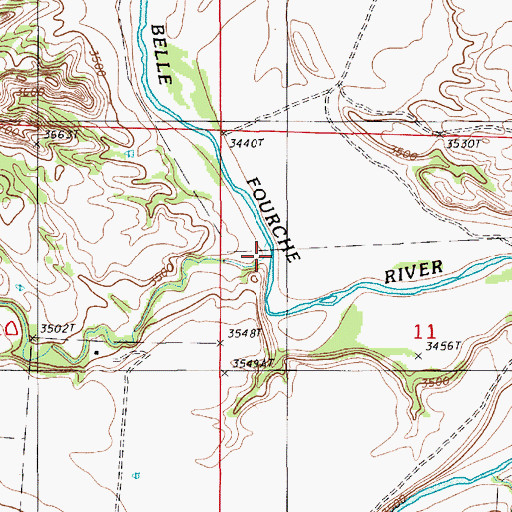 Topographic Map of Medicine Creek, WY