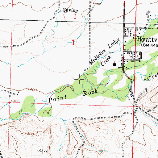 Topographic Map of Medicine Lodge Creek, WY
