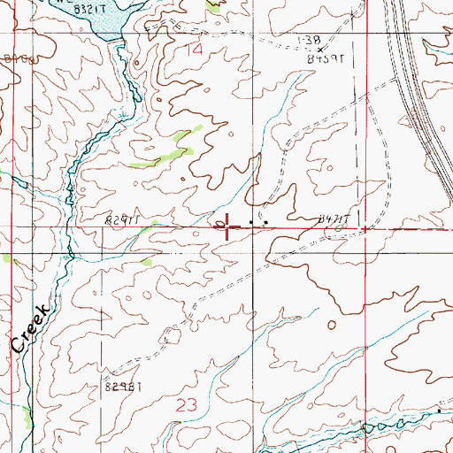 Topographic Map of Mellody Ranch, WY