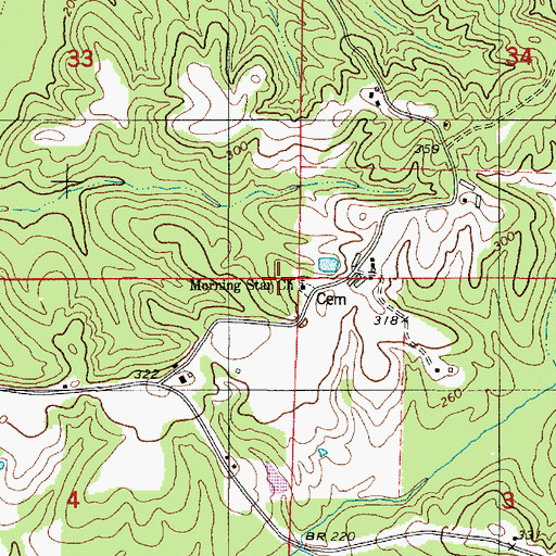 Topographic Map of Morning Star Church, AL