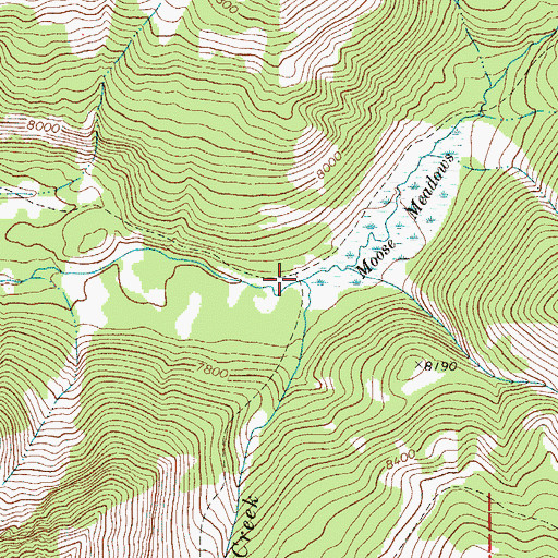 Topographic Map of Mesquite Creek, WY