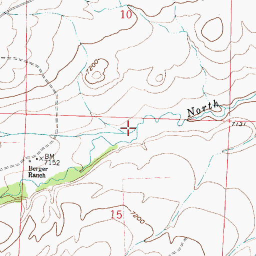 Topographic Map of Methodist Creek, WY