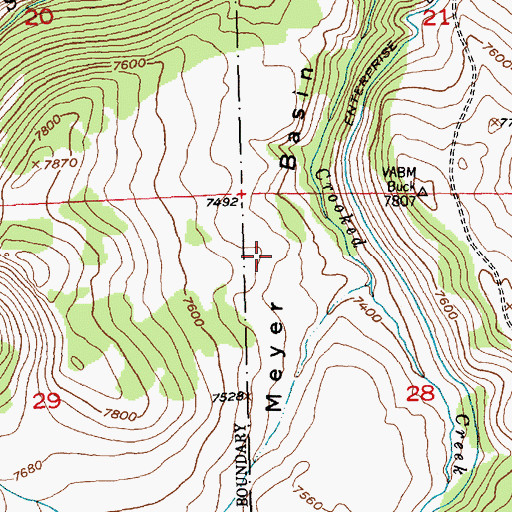 Topographic Map of Meyer Basin, WY