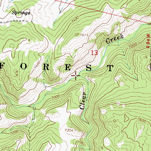 Topographic Map of Middle Clear Creek, WY