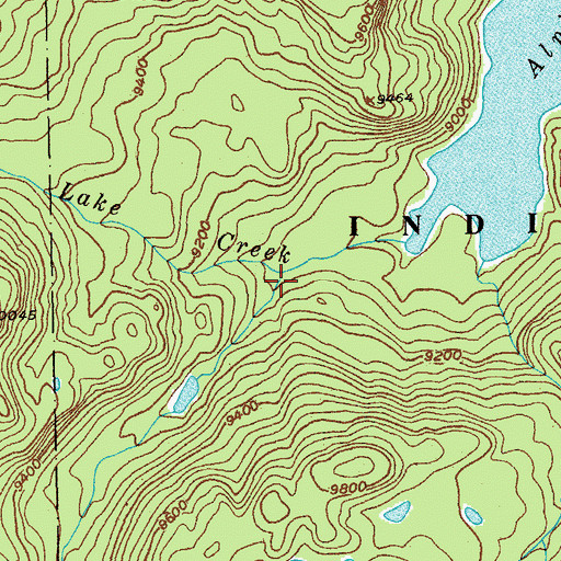 Topographic Map of Middle Fork Bull Lake Creek, WY