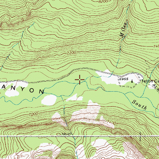 Topographic Map of Miles Creek, WY