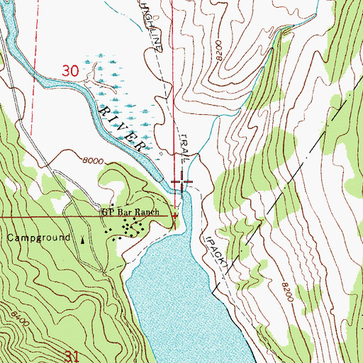 Topographic Map of Mill Creek, WY