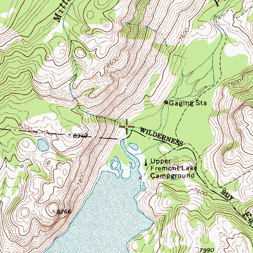 Topographic Map of Miller Creek, WY