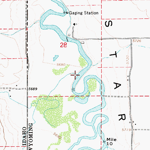 Topographic Map of Miller Creek, WY