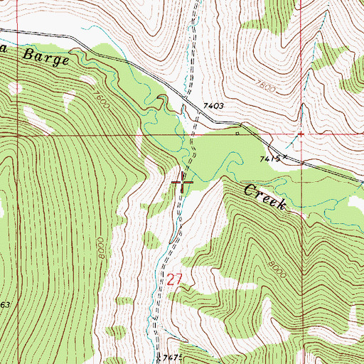 Topographic Map of Miller Creek, WY