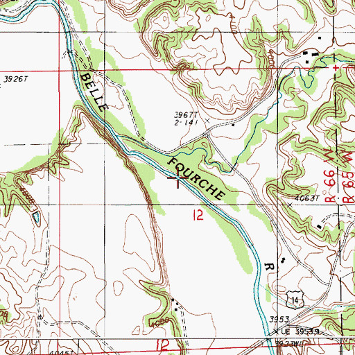 Topographic Map of Miller Creek, WY