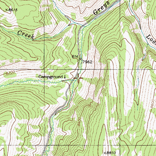 Topographic Map of Mink Creek, WY