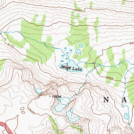 Topographic Map of Mink Lake, WY