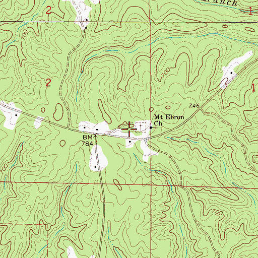 Topographic Map of Mount Ebron Church, AL