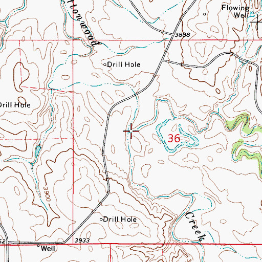 Topographic Map of Mitchell Creek, WY