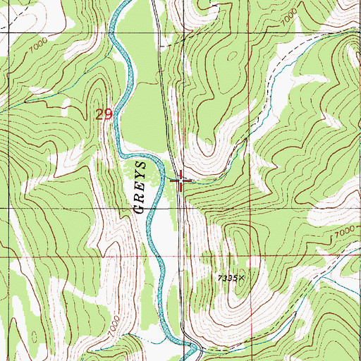 Topographic Map of Moffat Creek, WY