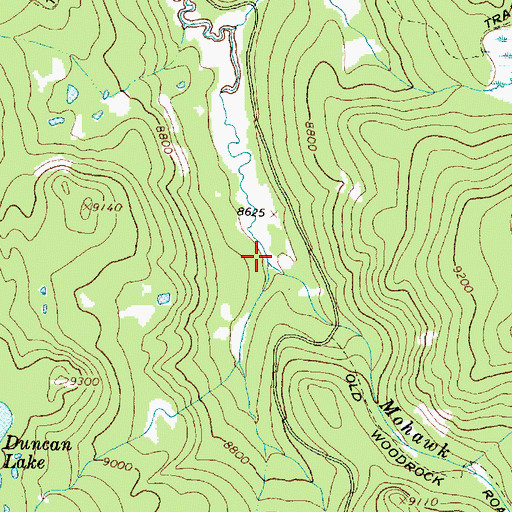 Topographic Map of Mohawk Creek, WY