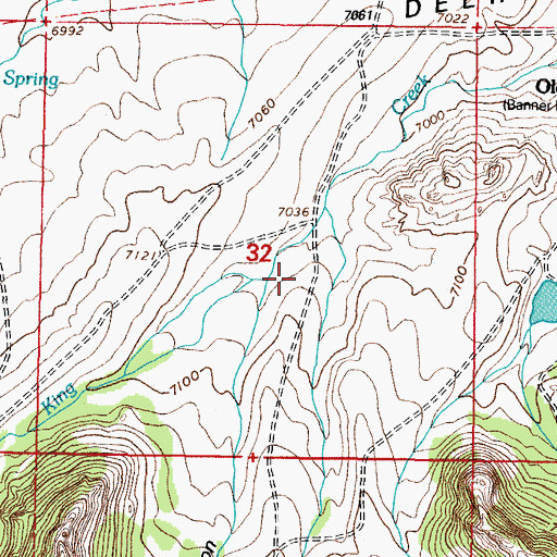 Topographic Map of Moonshine Canyon, WY