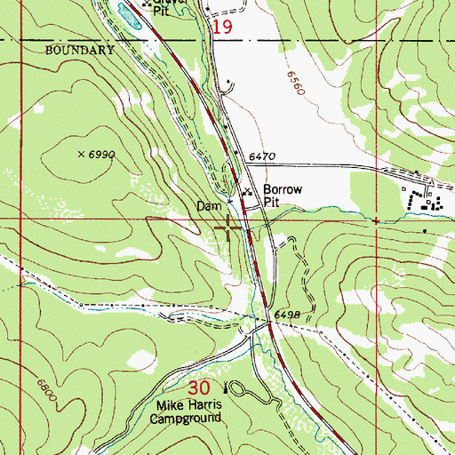 Topographic Map of Moose Creek, ID