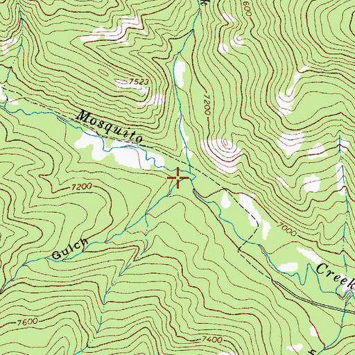 Topographic Map of Moose Gulch, WY