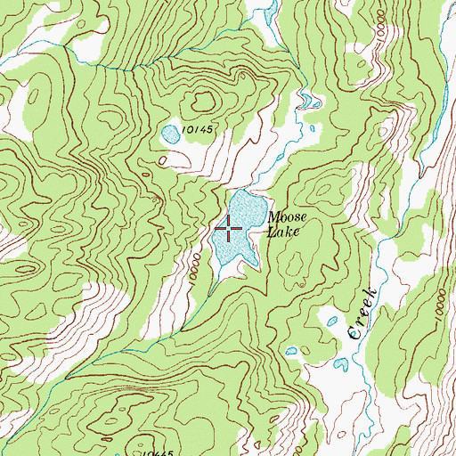 Topographic Map of Moose Lake, WY