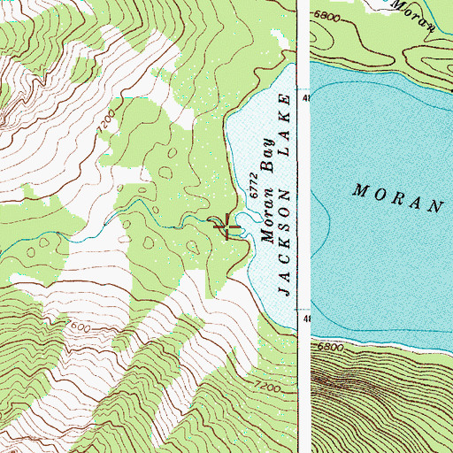 Topographic Map of Moran Canyon, WY