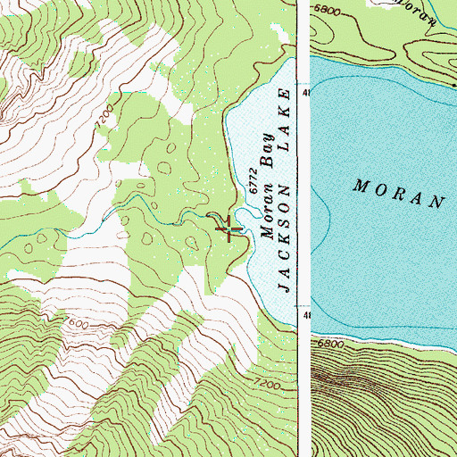 Topographic Map of Moran Creek, WY