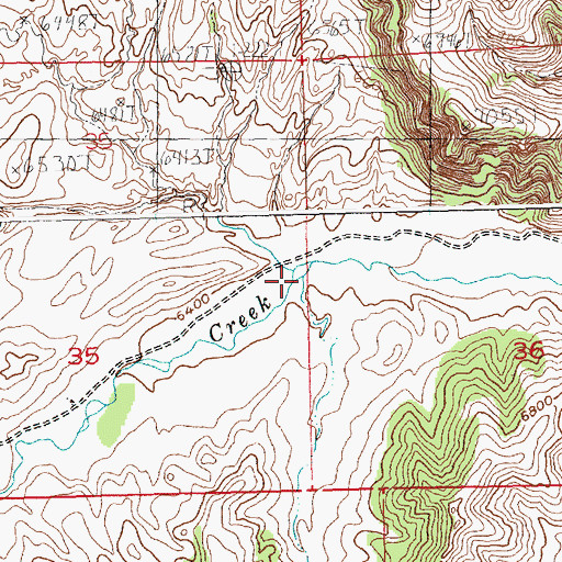 Topographic Map of Mormon Creek, WY