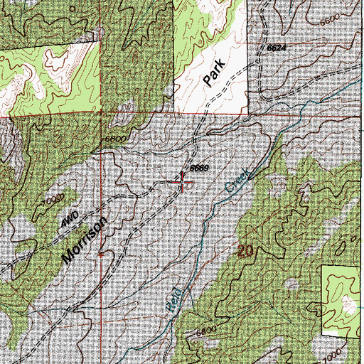 Topographic Map of Morrison Park, WY