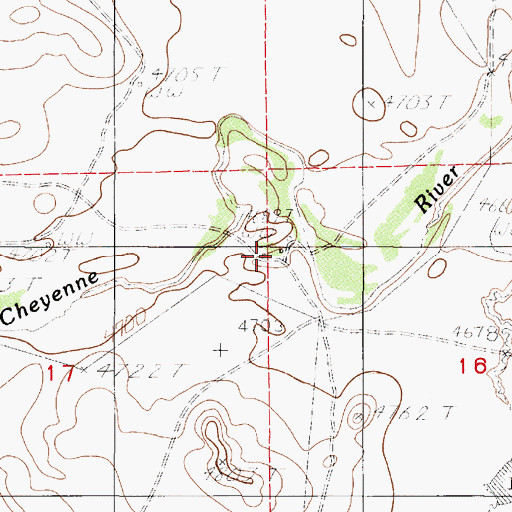 Topographic Map of Morton Ranch, WY