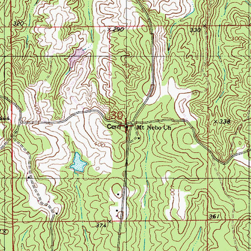 Topographic Map of Mount Nebo Methodist Church, AL