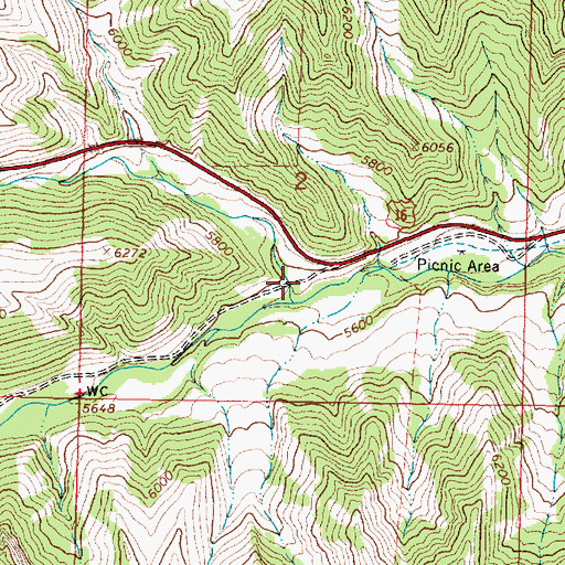 Topographic Map of Mosier Gulch, WY