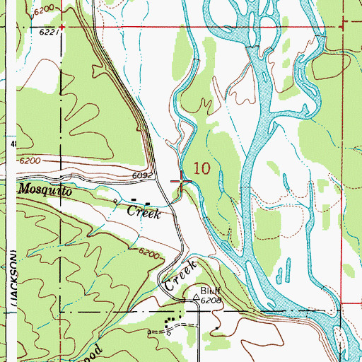 Topographic Map of Mosquito Creek, WY