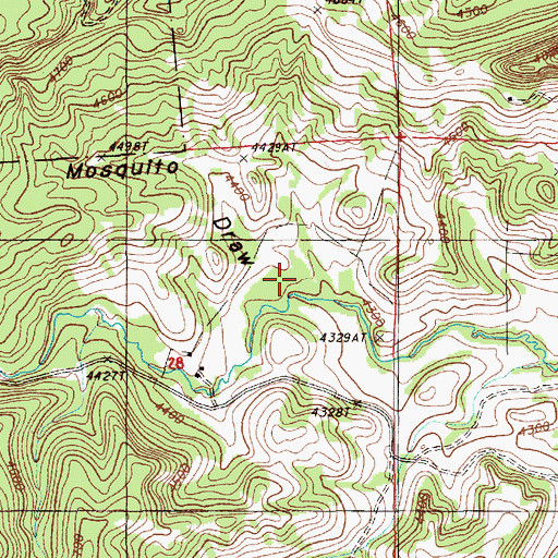 Topographic Map of Mosquito Draw, WY