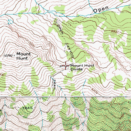 Topographic Map of Mount Hunt Divide, WY