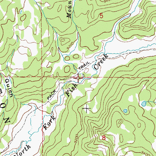 Topographic Map of Mountain Creek, WY