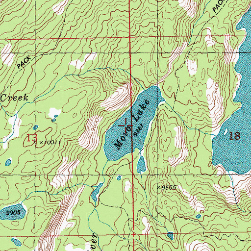 Topographic Map of Movo Lake, WY