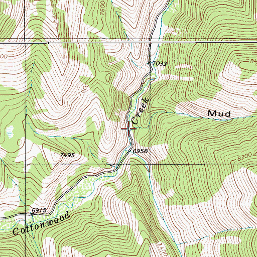Topographic Map of Mud Gulch, WY