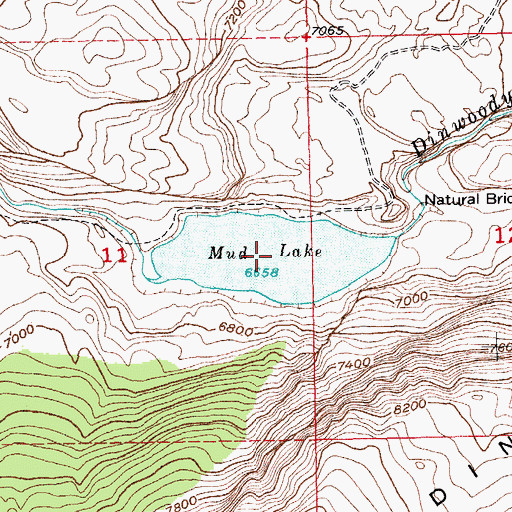 Topographic Map of Mud Lake, WY