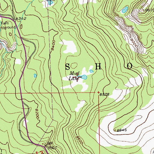 Topographic Map of Mud Lake, WY