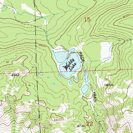 Topographic Map of Muddy Lake, WY