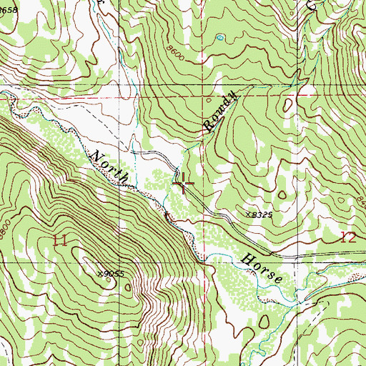 Topographic Map of Mule Creek, WY
