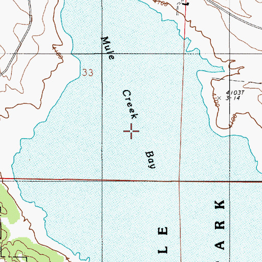 Topographic Map of Mule Creek, WY